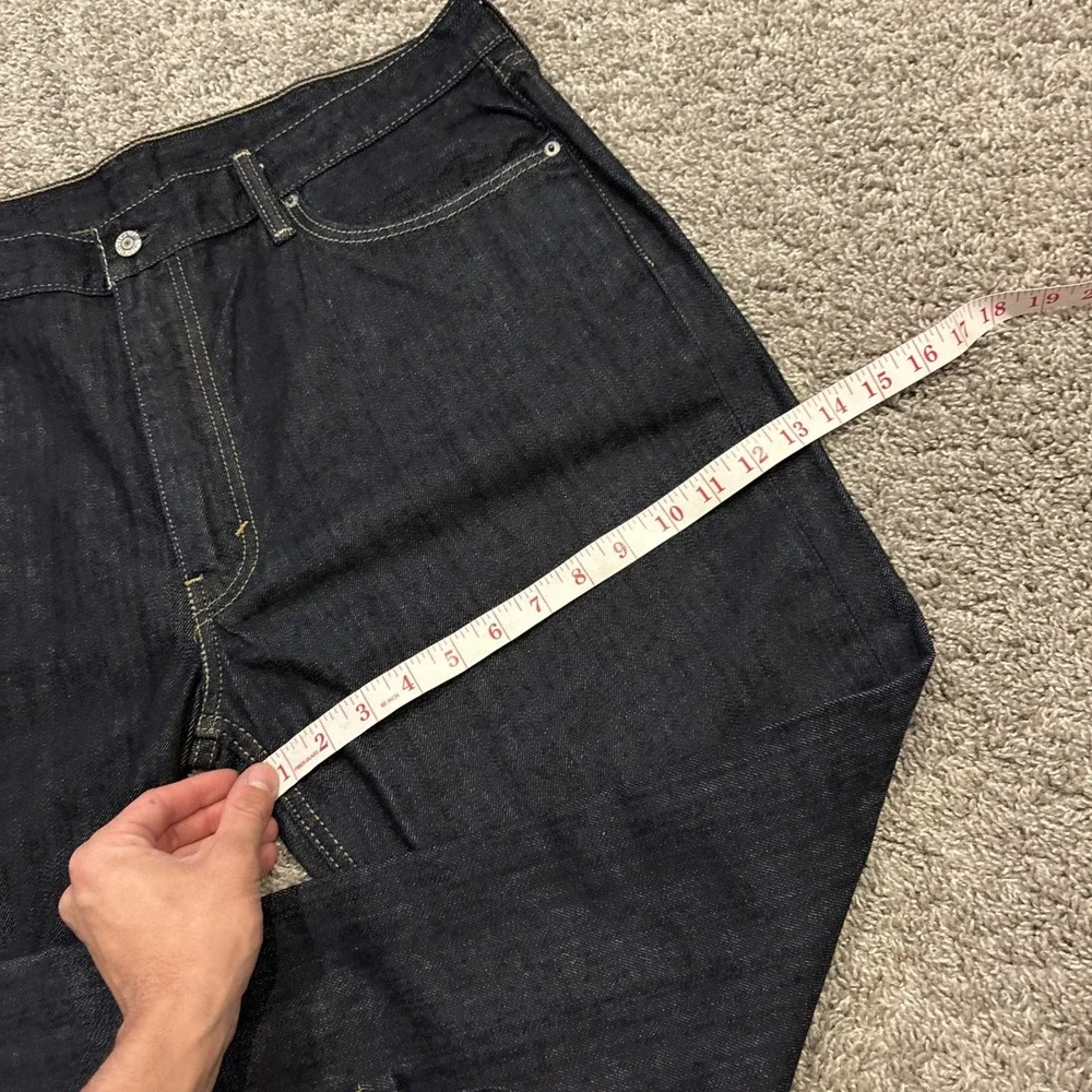 Levis 514 Straight Fit Jeans Mens 40x30 Blue Denim Dark Wash Classic Wide Leg